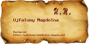 Ujfalusy Magdolna névjegykártya