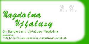 magdolna ujfalusy business card